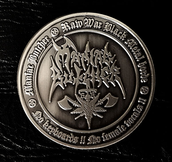 Maniac Butcher 'Circle logo' metal badge